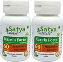 Bitter Melon Forte Capsule 500 mg. 60 Veg. Capsule | Karela (Momordica Charantia) Extract Capsules for Men and women | Ayurvedic Herbal Supplement/Remedies | 10:1 Forte (2 Bottles of 60 Capsules)