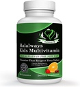 Halalways Kids Daily Gummy Halal Certified Multivitamin for Kids, Vitamin C, D3 and Much More for Immune Support Cherry, Strawberry, Orange Flavors Certified Halal Supplement