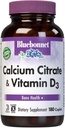 Bluebonnet Calcium Citrate with Vitamin D3 - Daily Bone Health & Strength Plus Immune Support* 1000mg Calcium Supplement for Women & Men - Non-GMO, Gluten-Free - 180 Caplets