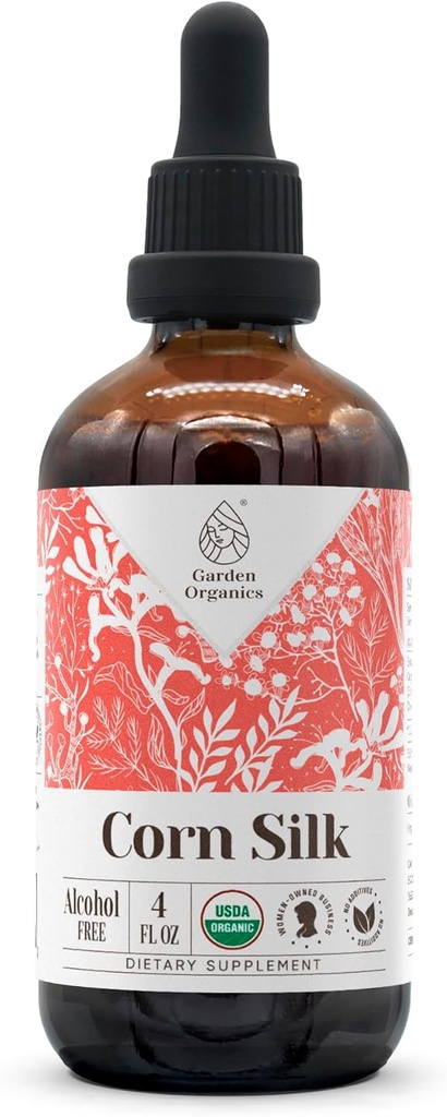 Corn Silk USDA Organic Alcohol-Free Extract | Dietary Supplement, High-Potency Tincture | Natural Certified Organic Corn Silk (Zea Mays) Dried Silk 4 oz