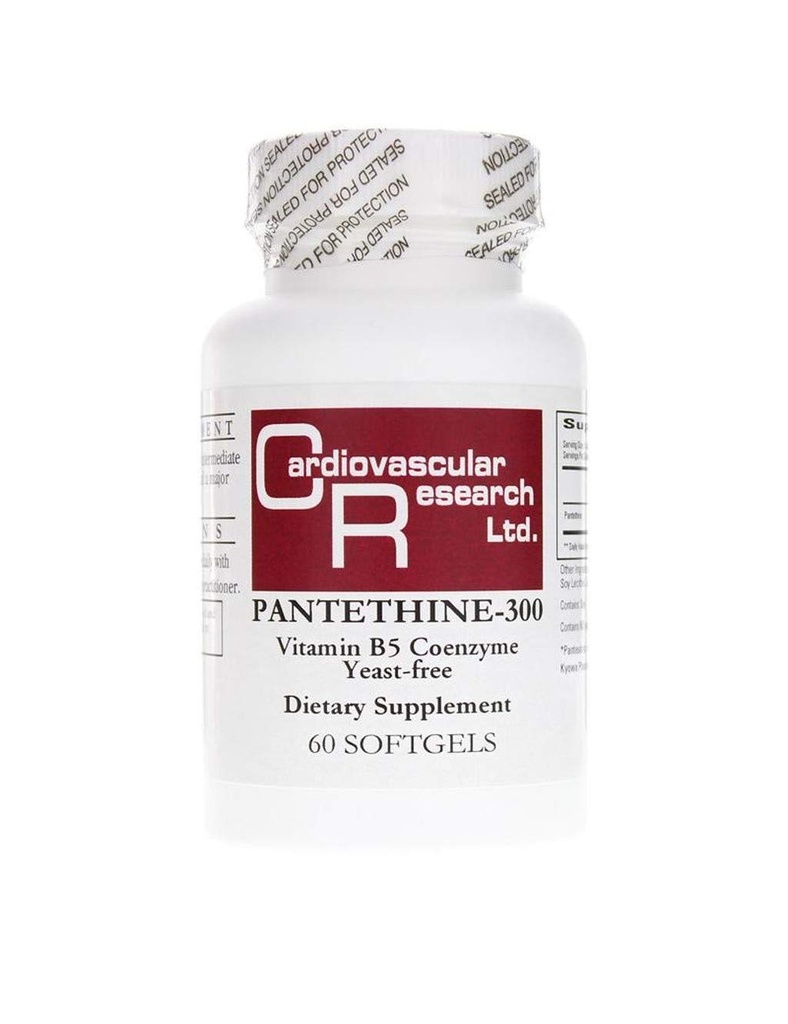 Cardiovascular Research Pantethine-300 Vitamin B5, White, 60 Count