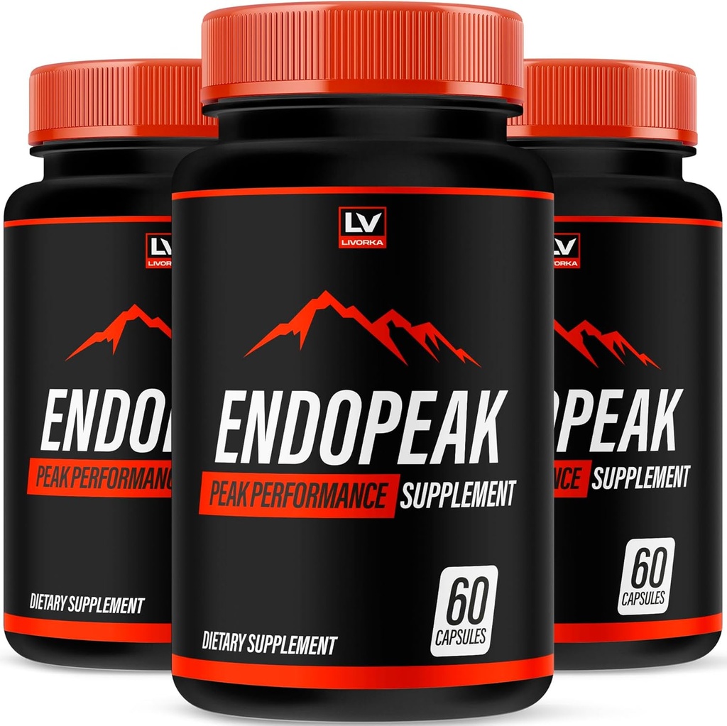 LIVORKA (3 Pack) Endopeak - Endopeak for Men, Endopeak Pills, Endopeak Capsules, Endopeak Male Performance, Endopeak Supplement, Endopeak Reviews, Endopeak Male Pills, 180 Capsules for 3 Months