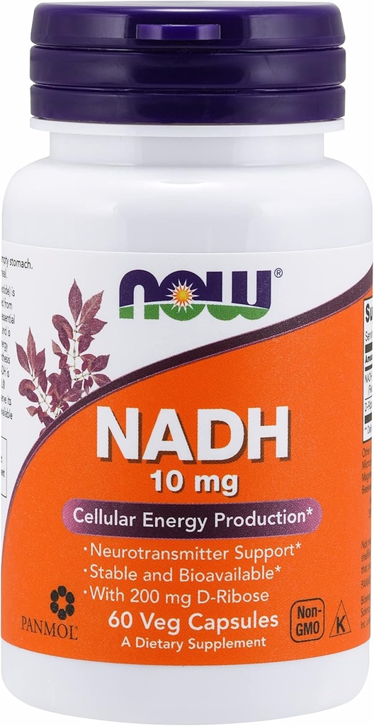 Now Foods NADH with Ribose, 10 mg, 60 Vcaps