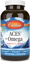 Carlson - ACES + Omega, Vitamins A, C, E & Selenium + Omega-3s EPA and DHA, Health Support, 180 Softgels