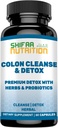SHIFAA NUTRITION Premium Colon Cleanse & Herbal Detox Pills | 2x15 Days Supply | with Probiotics, Fennel Seed, Cascara Sagrada & Ginger Root Halal Vitamins