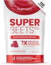 HumanN SuperBeets Heart Chews, Nitric Oxide and Blood Pressure Support, Grape Seed Extract & Non-GMO Beet Root Powder Energy, Pomegranate Berry Flavor, 120 Count