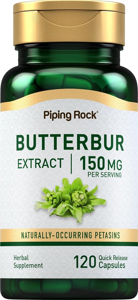 Butterbur Extract, 150 mg (per serving), 120 Quick Release Capsules