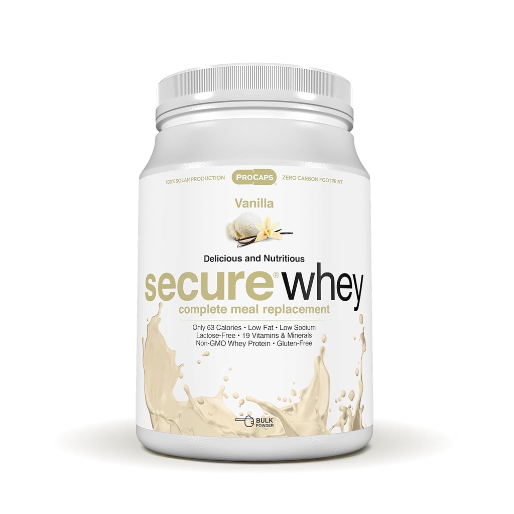 ANDREW LESSMAN Secure Whey Complete Meal Replacement - Vanilla 60 Servings - Only 63 Calories, 7 Grams Whey Protein, Vitamins, Minerals, Low-Fat, Nutritious, Delicious, Mixes Instantly