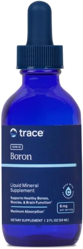 Trace Minerals Ionic Boron - Brain & Bone Support Supplement - Liquid Supplement with Magnesium Aids Healthy Joints & Muscles - Formula Supports Nerve Health & Function - 2 fl oz (About 48 Servings)