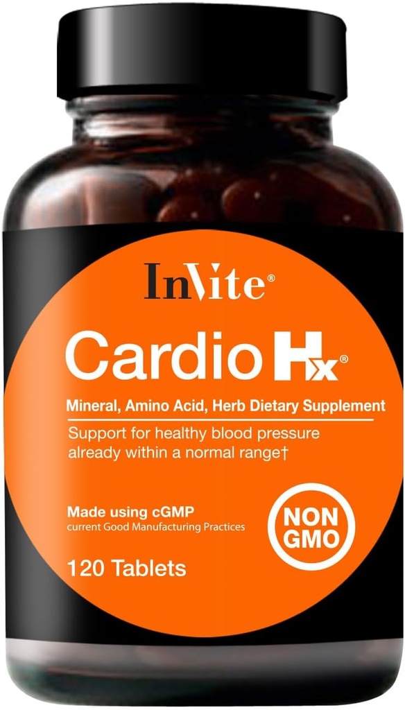 InVite Health Cardio Hx® - Support for Circulatory, Heart and Cardiovascular Health - Contains Magnesium, Taurine, Hawthorn Berry - 120 Tablets (2-Pack)