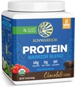 Organic Plant Based Protein Powder | Vegan Organic Protein Powder Chocolate Flavored with BCAA Amino Acids & Hemp Seed Pea Blend | Non-GMO Soy Dairy Filler & Gluten Free (Chocolate, 17 Servings)