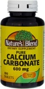 Nature`s Blend Calcium Carbonate 600mg Tablets 100 ct (pack of 2)