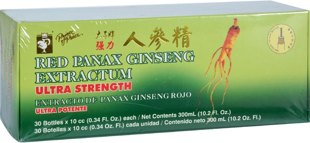 Prince of Peace Red Panax Ginseng Extractum Ultra Strength - 30 Vials