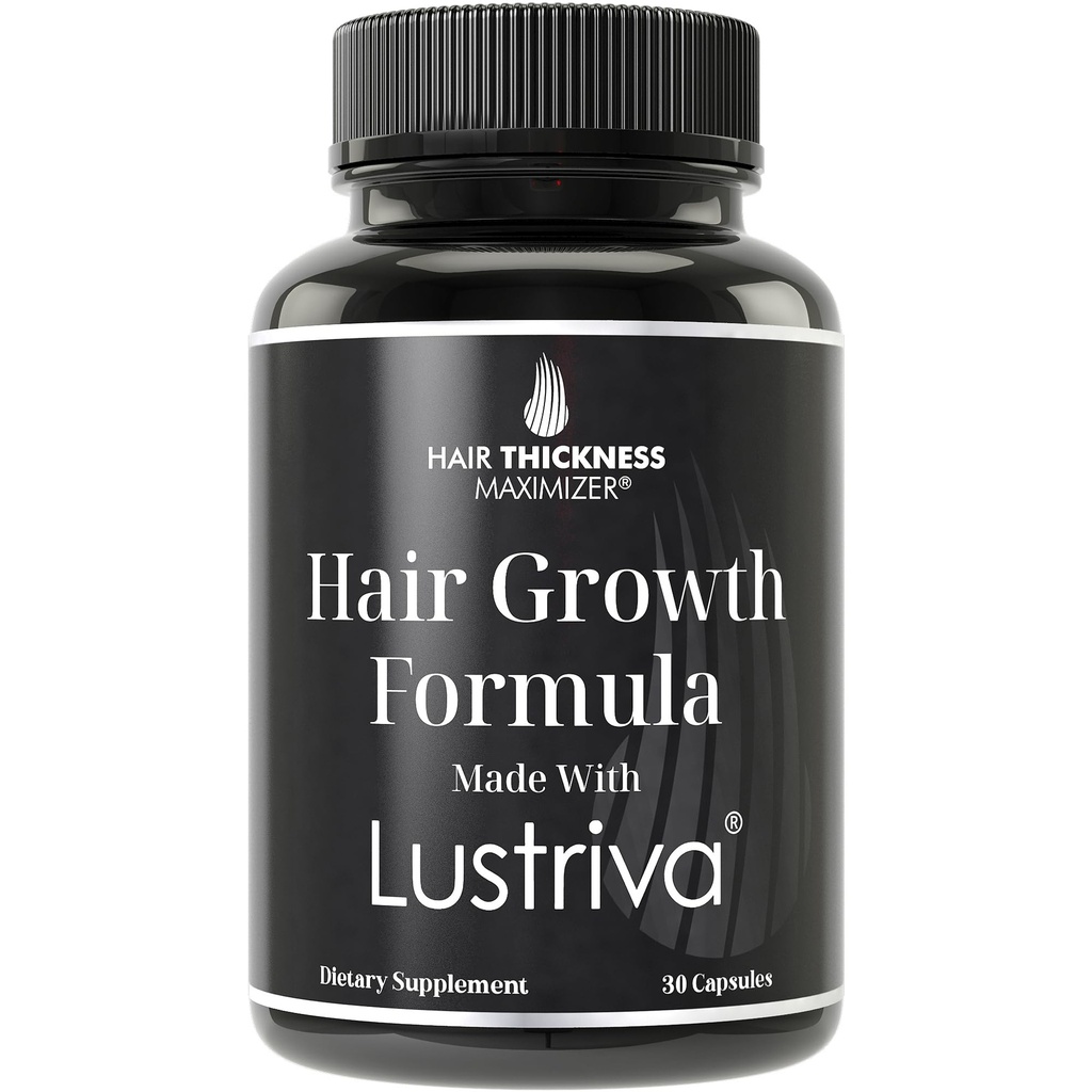 Lustriva Hair Growth Supplement - Clinically Proven in A Double-Blind Study for Hair Growth and Skin. for Both Women and Men. Enhanced with Biotin 10000mcg for Max Results