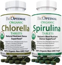 BioOptimal Chlorella Spirulina - Bundle - Organic Chorella Tablets & Organic Spirulina Tablets, 120 Count Each, Premium Quality 4 Organic Certifications
