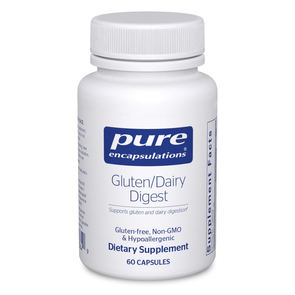 Pure Encapsulations Gluten/Dairy Digest | Unique Mix of Enzymes to Support Healthy Gluten and Dairy Digestion* | 60 Capsules