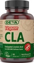 DEVA Vegan Vitamins Conjugated Linoleic Acid (CLA), from Non-GMO Safflower Oil, 90 Capsules, 1-Pack