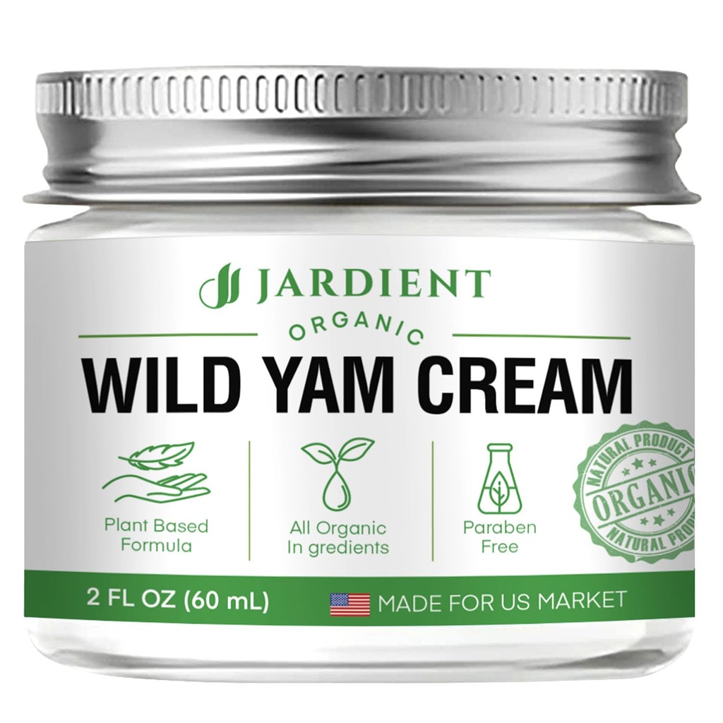 Jardient Wild Yam Cream Hormone Balance: Australia Dr. Barbara O'neill Recommended Organic Formula for Menopause Relief & Menstrual Support Like Hot Flashes Night Sweats