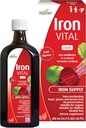 Hübner Hubner Iron Vital Liquid Iron Supply Plus Vitamin C, Dietary Supplement for Adults and Kids, Vegan and Gluten-Free, Fruit Flavor, 500 ml Bottle, 50 Servings