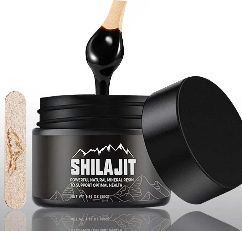 Shilajit Pure Himalayan - 50 Grams Natural Organic Shilajit Resin,Golden Grade Shilajit Supplement for Men and Women with 80+ Trace Minerals & Fulvic Acid for Energy, Immune Support