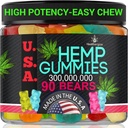 Hemp Gummies for Sleep Gummies Calm Bears, Discomfort, Skin-Peace and Relaxation, Fruity Flavors, Natural Hemp Oil Gummy Bears Edibles-Made in USA-90 Bears