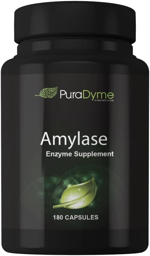 PuraDyme Amylase, 180 Capsules