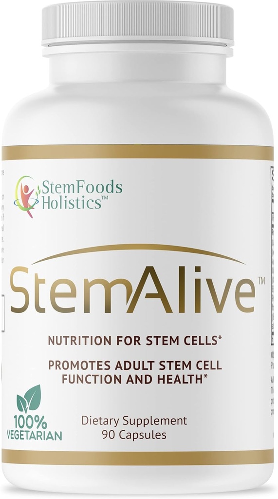 StemAlive - Promotes stem Cell Nutrition, Function and Health, 90 Capsules, from 100% Natural Sources