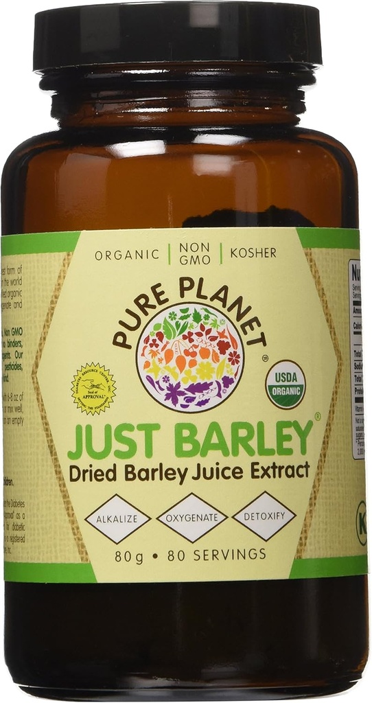 Pure Planet Just Barley Organic Powder - 80 Servings, 2 pack