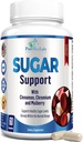 Sugar Support Supplement with Cinnamon, Chromium, Mulberry, Alpha Lipoic Acid - 20 Herbs & Vitamins - Non-GMO, 60 Capsules