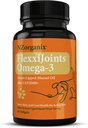 FlexxiJoints Omega-3 Hip and Joint Supplement • Green-Lipped Mussel Omega-3 Oil for Dogs • 100% New Zealand Green-Lipped Mussels (60 Softgels)
