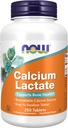NOW Foods Supplements, Calcium Lactate, Supports Bone Health, Easy to Swallow Tablet, 250 Tablets