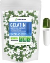 XPRS Nutra Size 0 Empty Capsules - 500 Count Empty Gelatin Capsules - Pills DIY Capsule Filling - Pure Bovine Pill Gel Caps for Do-It-Yourself Supplements (Green/White)