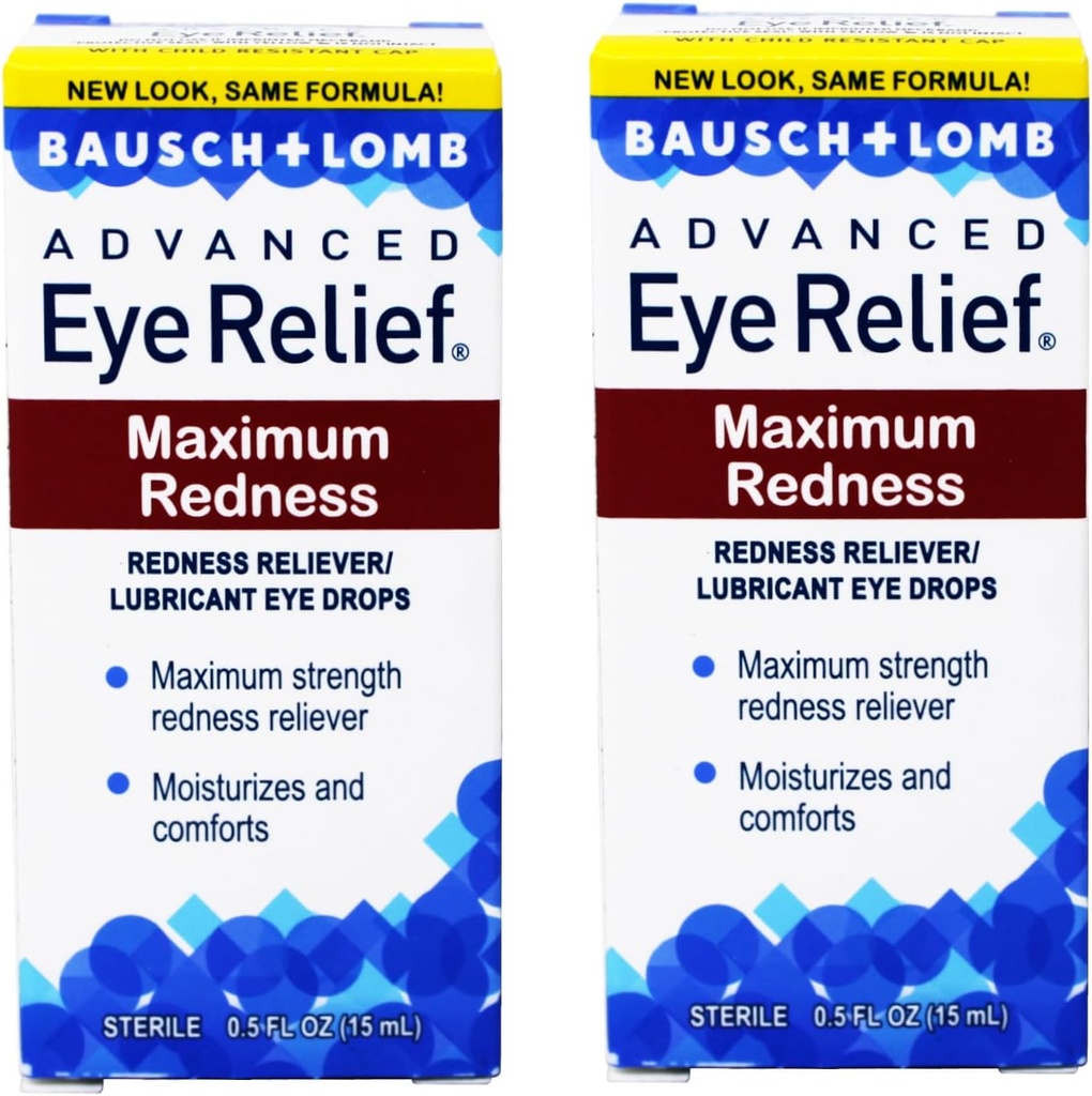 Bausch & Lomb Advanced Eye Relief Redness Maximum Relief Drops - 2 pk.