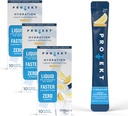 PROTEKT Electrolyte Packets for Recovery & Hydration | Organic & Sugar-Free Electrolytes Drinks | Works Faster Than Powder Drink | On-The-Go Liquid Hydration Drink | Lemonade, 30 Pack