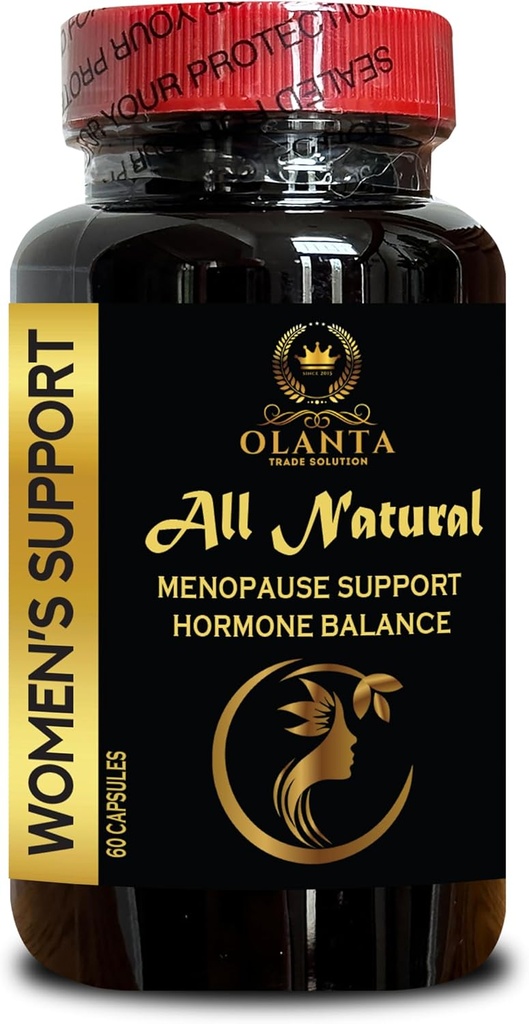 Menopause Support for Women - Black Cohosh Root Pills and Herbal Supplement, Hot Flashes, Menopause Vitamins for Women, Wild Yam Root - 1 Bottle 60 Capsules