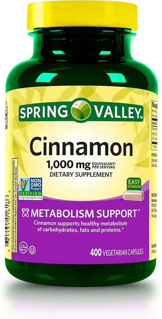 jogi Cinnamon Dietary Supplement, 1000 mg Metabolism Support Dietary Supplement 400 Count