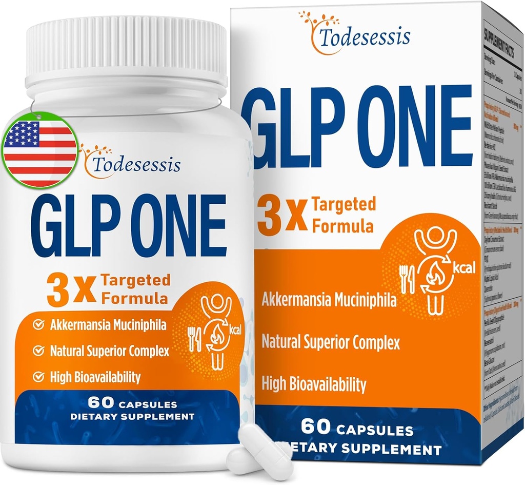 GLP ONE Supplement for Women, 3X Targeted Formula, Gentle on the Stomach, GLP ONE with Akkermansia Probiotic, Berberine HCI & Chicory Inulin, Natural GLP ONE for Digestion & Gut - Vegan, 60 Capsules