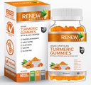 RENEW ACTIVES Vegan Turmeric 130MG per 2 Gummies with Black Pepper for Enhanced Absorption – Antioxidant Support & Immune Health – Great Tasting, Easy-to-Swallow Supplement, Made in Canada– 60 Gummies