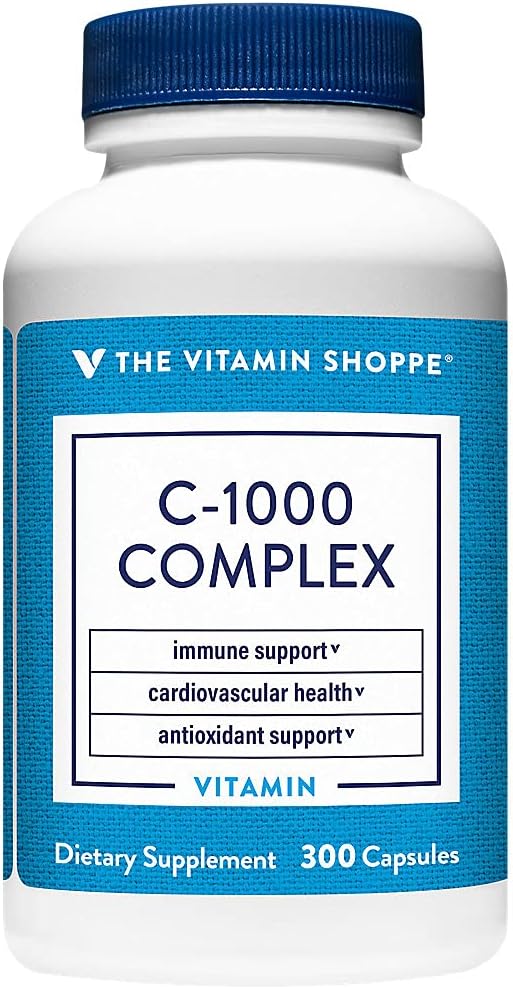 The Vitamin Shoppe C-1000 Complex 1,000MG, Antioxidant That Supports Immune & Cardiovascular Health (300 Capsules)