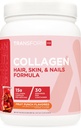 TransformHQ Beauty Collagen (30 Servings) Fruit Punch - Hair, Skin, & Nails Formula