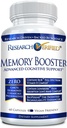Research Verified Memory Booster - Nootropic Supplement - Enhance Cognition and Memory - Lion’s Mane, Ginkgo Biloba, BioPerine - 60 Capsules - Non-GMO - Made in The USA