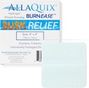 BurnEase™ Hydrogel Burn Dressing Pads by AllaQuix – XL 4" Sterile Pads (Box of 5) | Instant Cooling Relief for Burns, Scalds, Sunburn | Moist Wound Healing Gel for First Aid & Emergency Burn Care