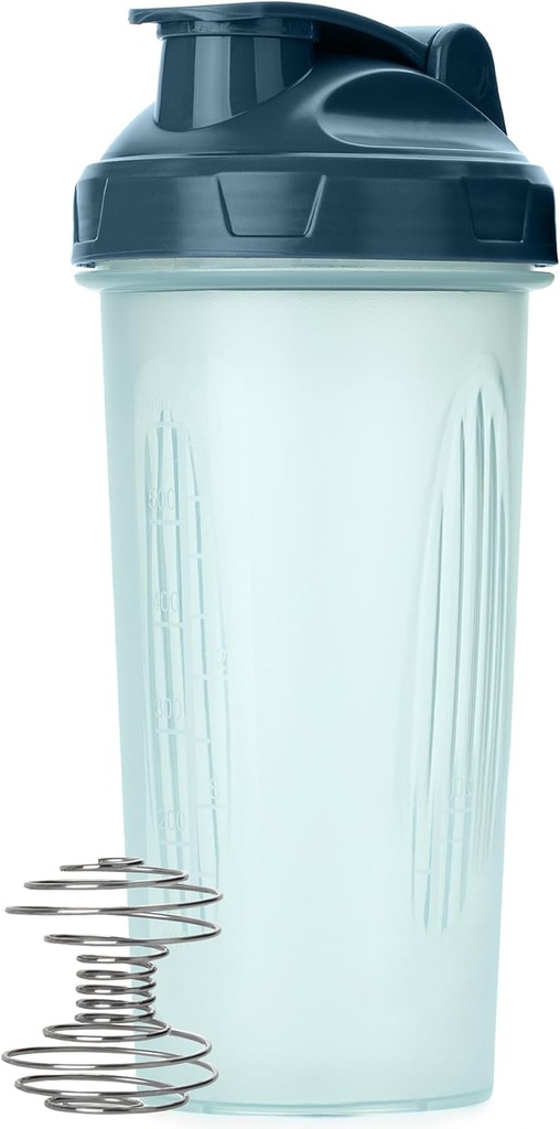 Mr. Pen- Shaker Bottles for Protein Mixes, 28 oz, 1 Pack, Clear, Protein Shaker Bottle with Wire Whisk Ball, Blender Bottle