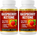Raspberry Ketone Capsules, All-Natural Formula, May Support Active Healthy Lifestyle, 1000 mg Supplement, 120 Capsules (Non Vegan), 4 Month Supply, Vegan Raspberry Ketone, Non GMO