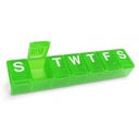 EZY DOSE Weekly (7-Day) Daily Pill Organizer, Vitamin Planner, Medicine Container, Case for Supplements and Fish Oils, Convenient and Easy to Use, Medium Compartments, Travel Friendly, Green, BPA Free