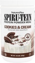 NaturesPlus SPIRU-TEIN Shake - Cookies & Cream - 1.15 lbs, Spirulina Protein Powder - Plant Based Meal Replacement, Vitamins & Minerals For Energy - Vegetarian - 15 Servings