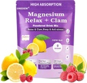 Calm Magnesium Powder,Natural Calm Powdered Drink Cortisol Drink Mix Powder,L-Theanine,Magnesium Glycinate,Ksm-66 Ashwagandha Supplements for Anti-Stress Relaxation Sleep-20 Packet