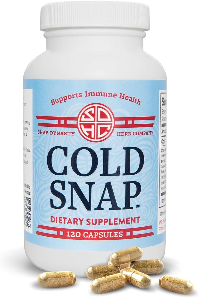 Snap Dynasty Cold Snap - 120ct Capsules, Pack of 1 - Plant Based Comprehensive Immune Health Support for All Ages, Rapid Supplements for Cold and Flu Support, No Contraindications