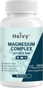 Magnesium Complex 2 Pack, Magnesium Glycinate, Citrate, Malate, Oxide, Gluconate with Zinc and Vitamin D3, Magnesium Supplement for Muscle, Nerve, Heart, Bone Support, High Absorption, 180 Tablets