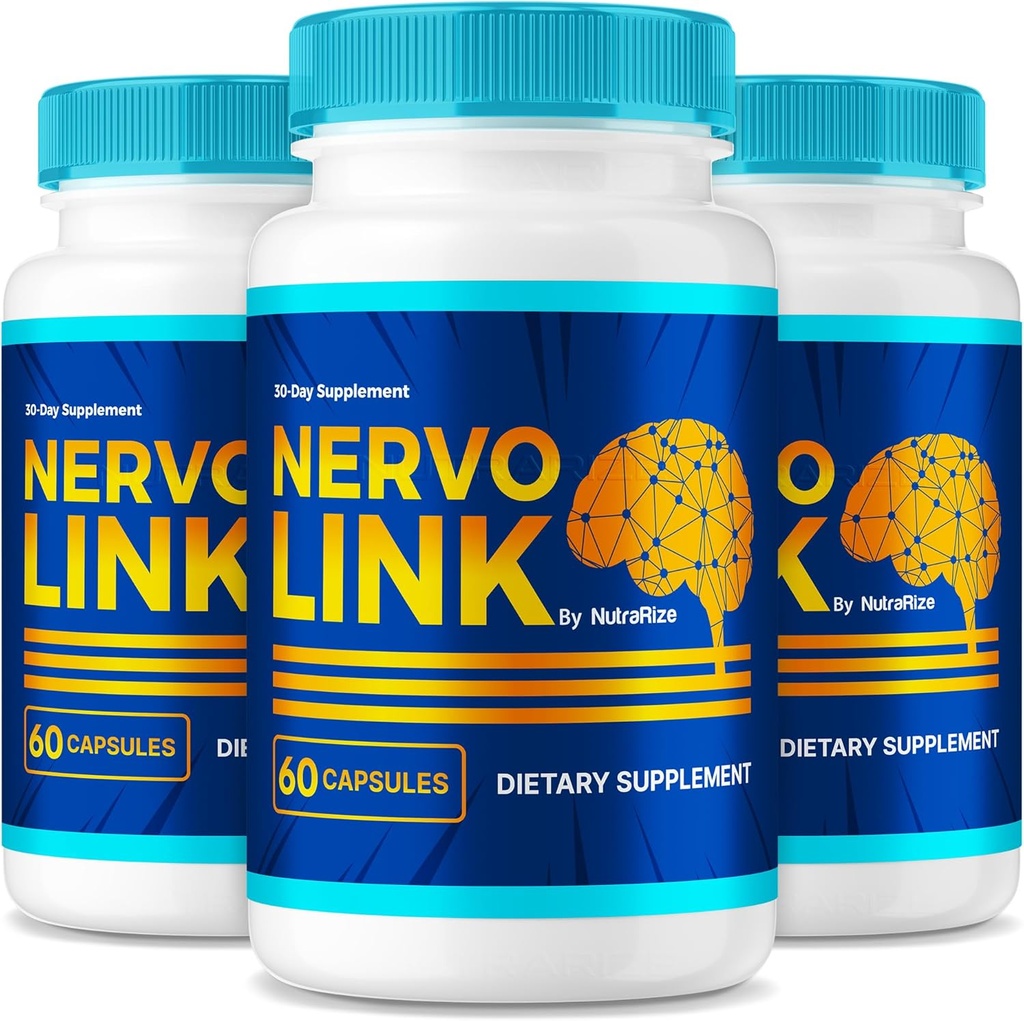 (3 Pack) NervoLink – Daily Support Capsules with a Balanced Formula for Focus, Alertness, and Everyday Sharpness, Easy-to-Take Pills for Daily Wellness (180 Capsules)